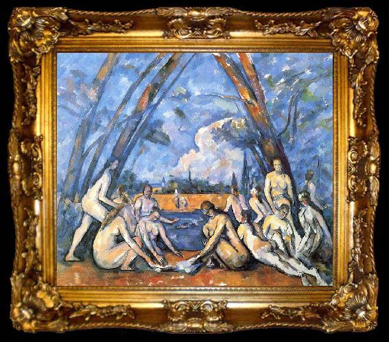 framed  Paul Cezanne Les Grandes Baigneuses, ta009-2